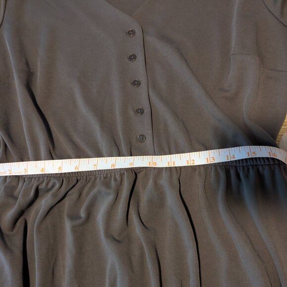 Lane Bryant olive dress with pockets - Picture 2 of 8